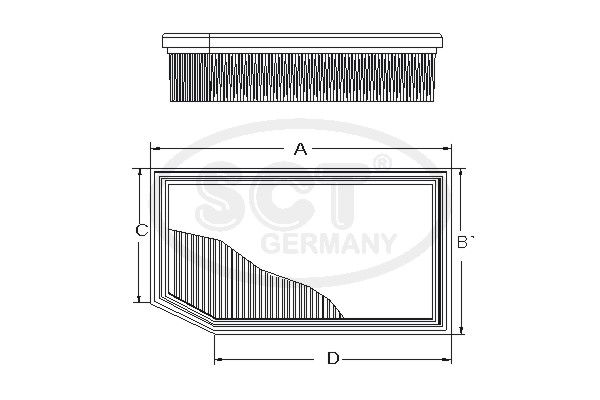 SCT GERMANY Gaisa filtrs SB 2096